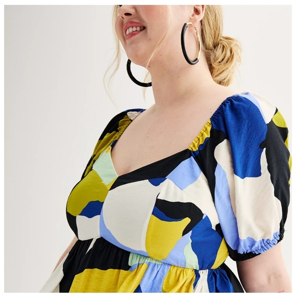 Nine West Multicolor Abstract Print Dress - Picture 7 of 13